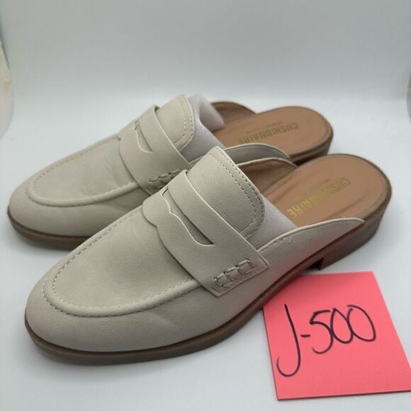 CUSHIONAIRE Women's Prescott Slip On Mule +Memory Foam 6.5 BONE NEW - Picture 3 of 7